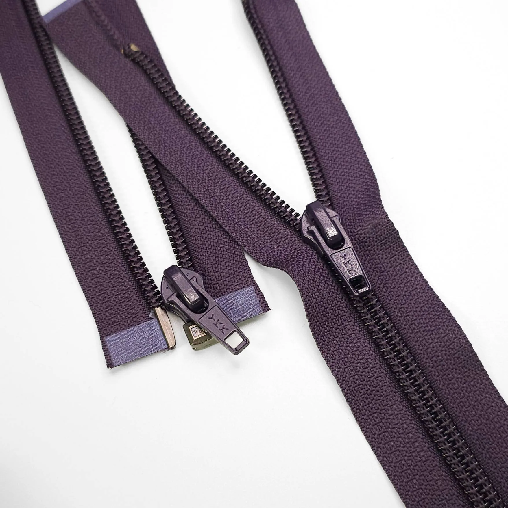 YKK | Open-End Zipper | Nylon Coil | Purple | #5 | 21 3/4'' - 55 cm