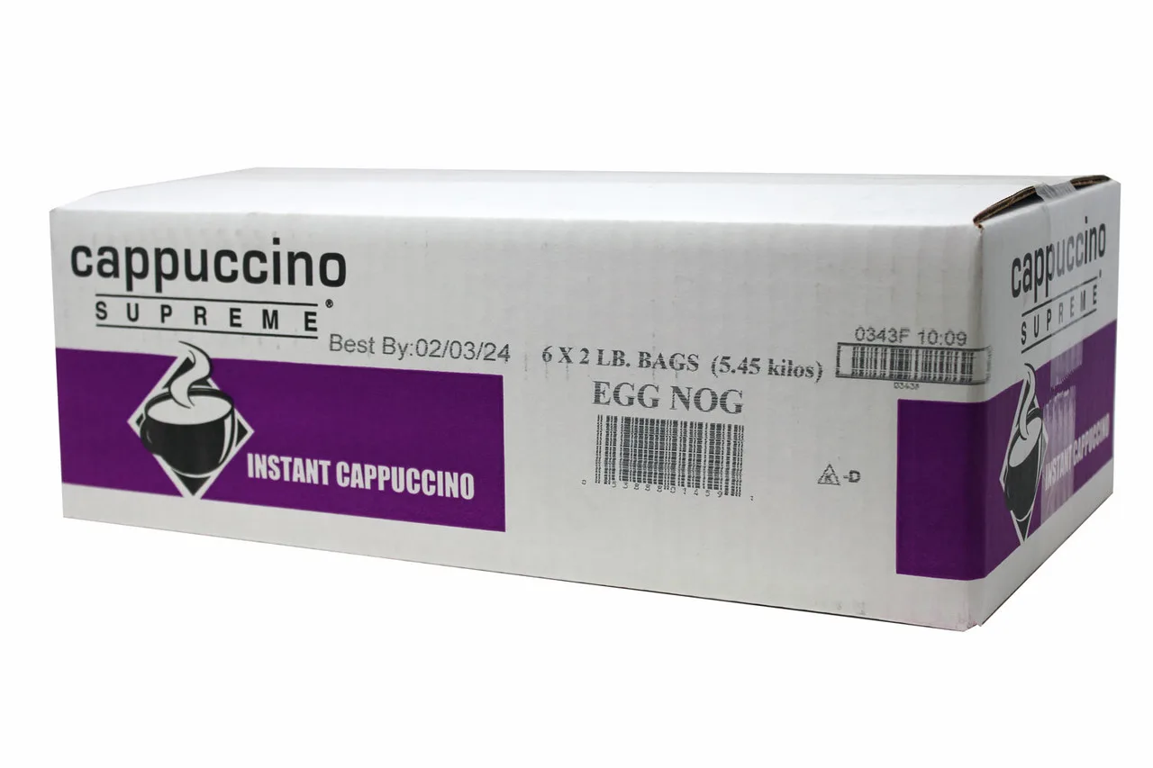 Miscela Cappuccino Istantaneo allo Zabaione, Confezione da 6 da 2 Lb