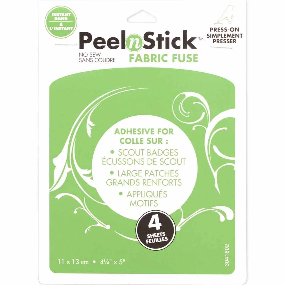 HeatnBond | Peel 'n Stick Fabric Fuse Sheets | No-Sew Fabric Adhesive | 4 Sheets