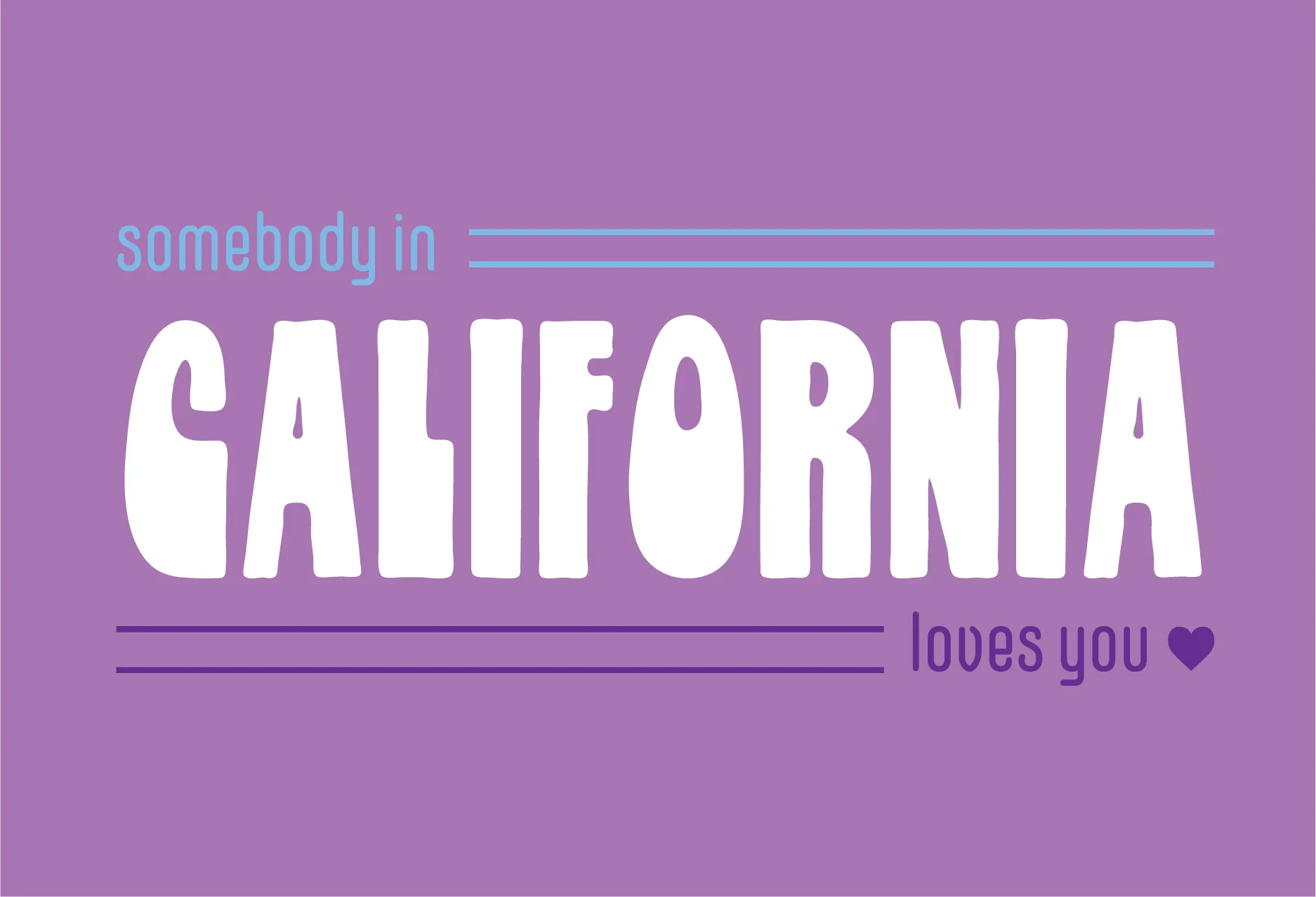 California Loves You Post Card: What to Write Inside