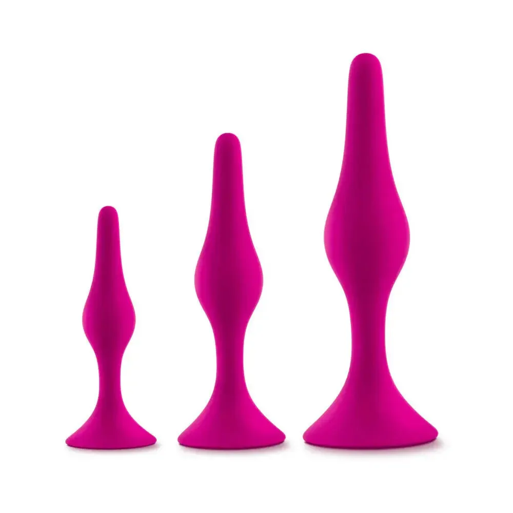 Silicone Beginner Anal Plug Kit Pink Anal Training Set