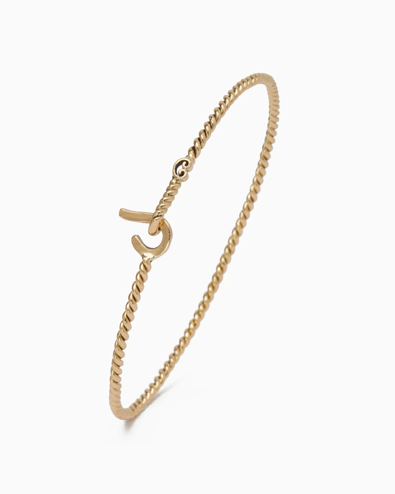 St. John Twisted Hook Bracelet, 2mm
