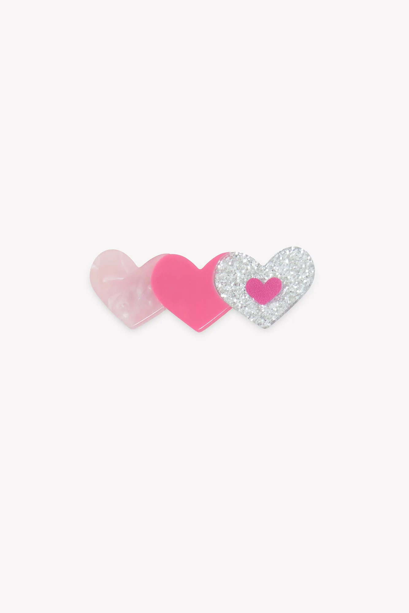 Barrettes - Rose cœurs