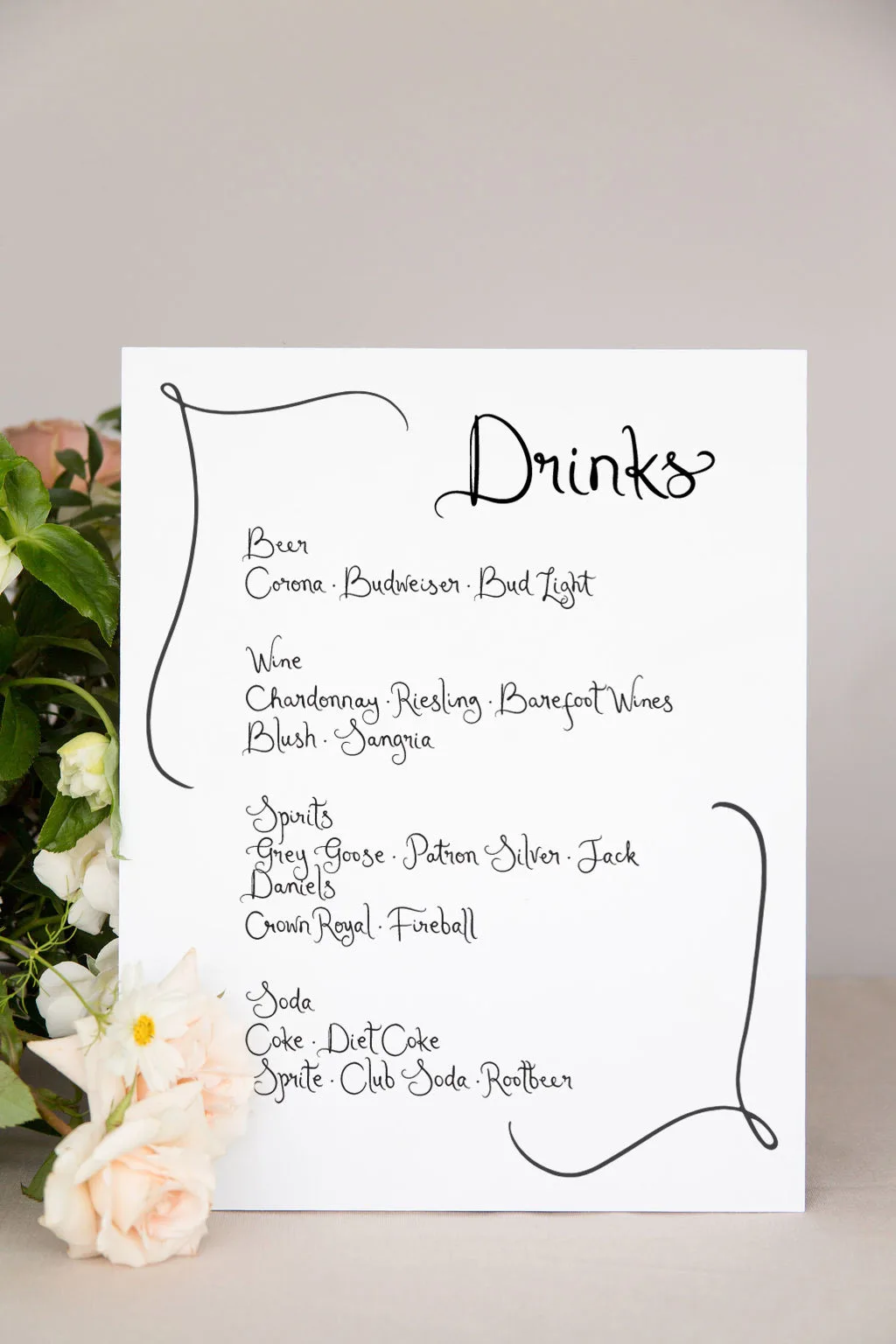 Acrylic Wedding Bar Sign | The Madeline