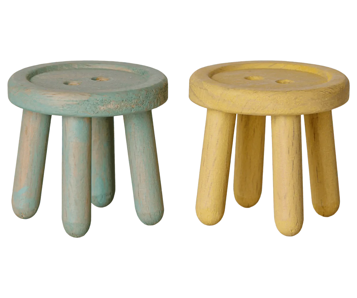Mint & Light Yellow Stool Set for Mouse