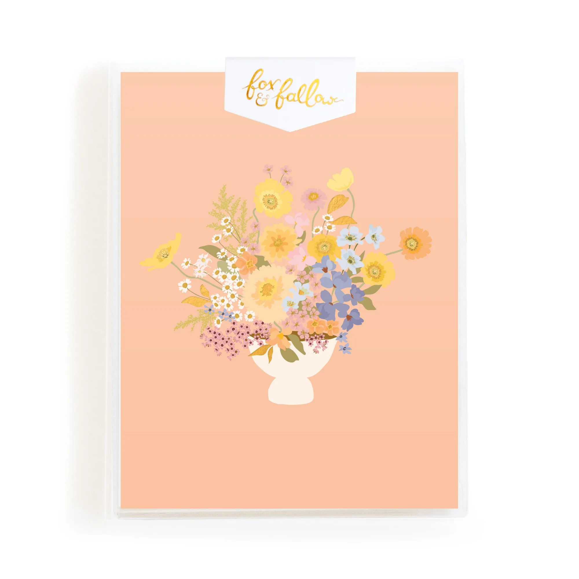 Spring Bouquet Peach Greeting Card Boxed Set