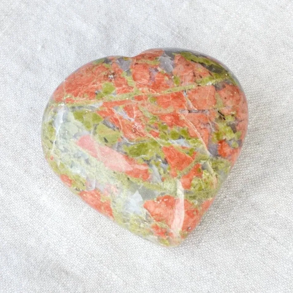 Unakite Heart: Meaning and Uses for Emotional Balance