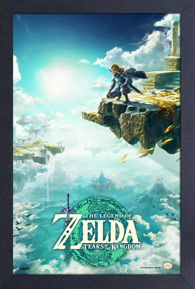 The Legend of Zelda: Tears of the Kingdom "Hyrule Skies" - Framed Gel Coated Poster
