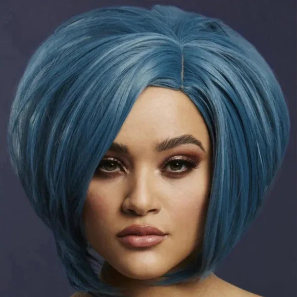 Savannah Petrol Blue Wig Blue