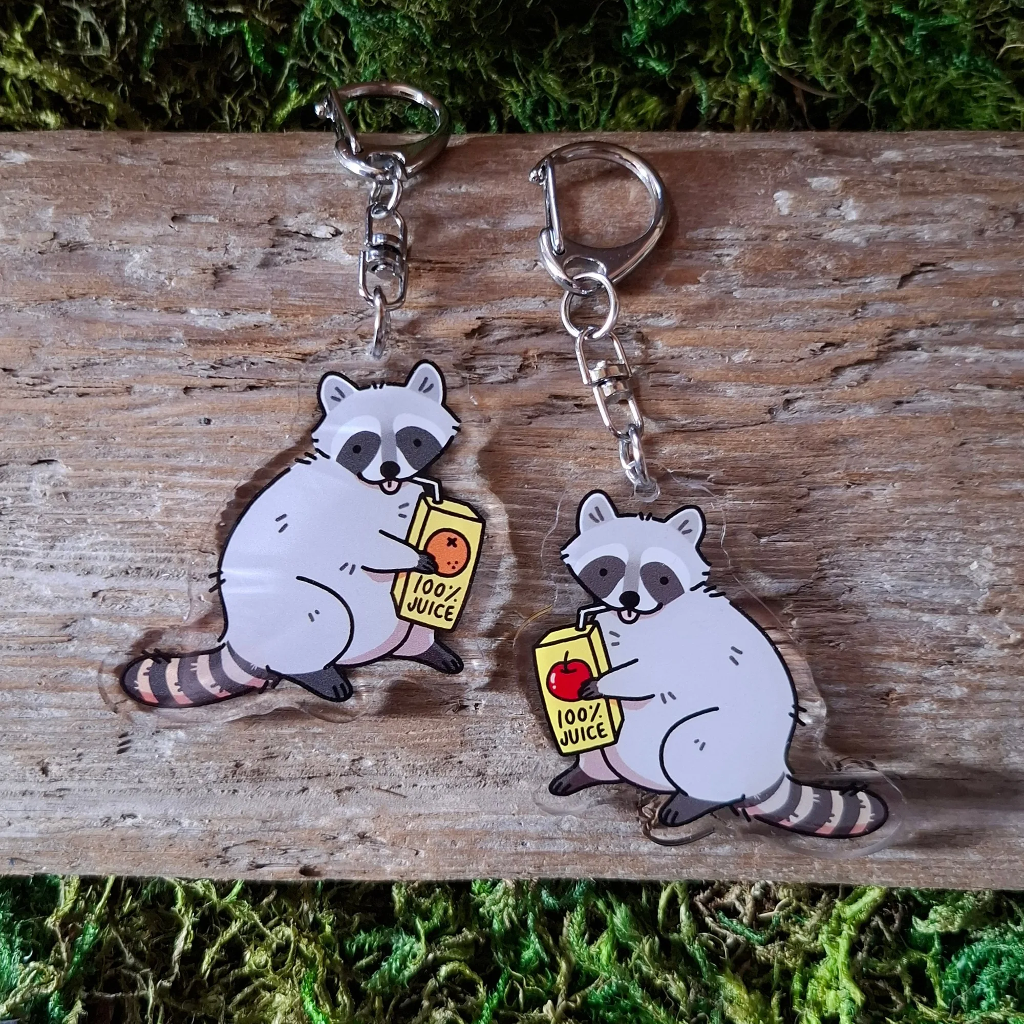 How to Style the Raccoon Double-sided Keychain on a Bag