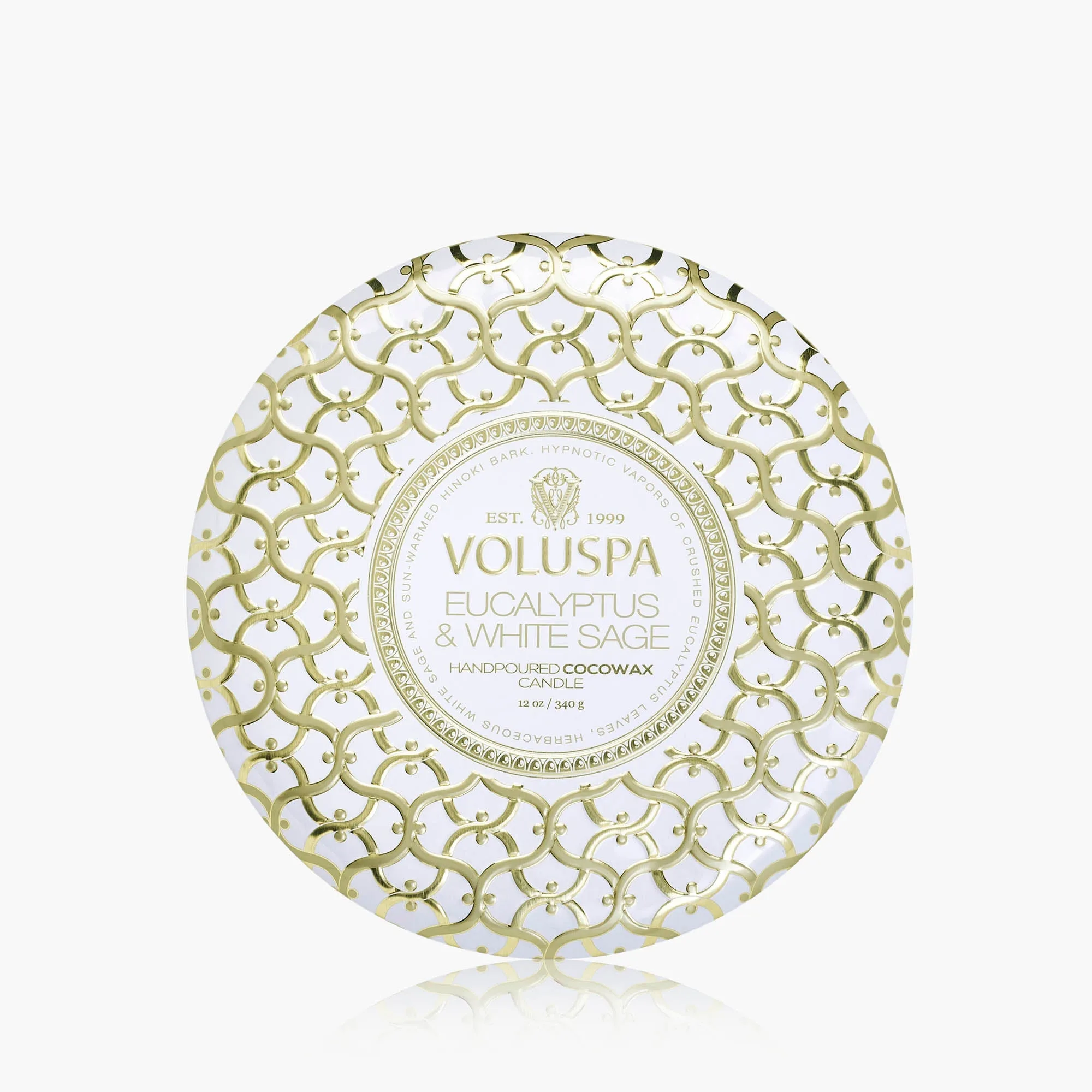 Fix Eucalyptus White Sage Tin Candle Tunneling
