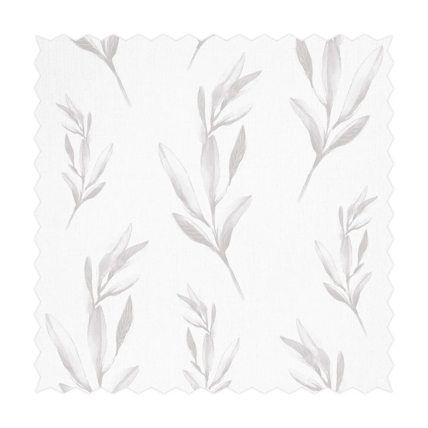 Grey Foliage Print Design Printed Fabric