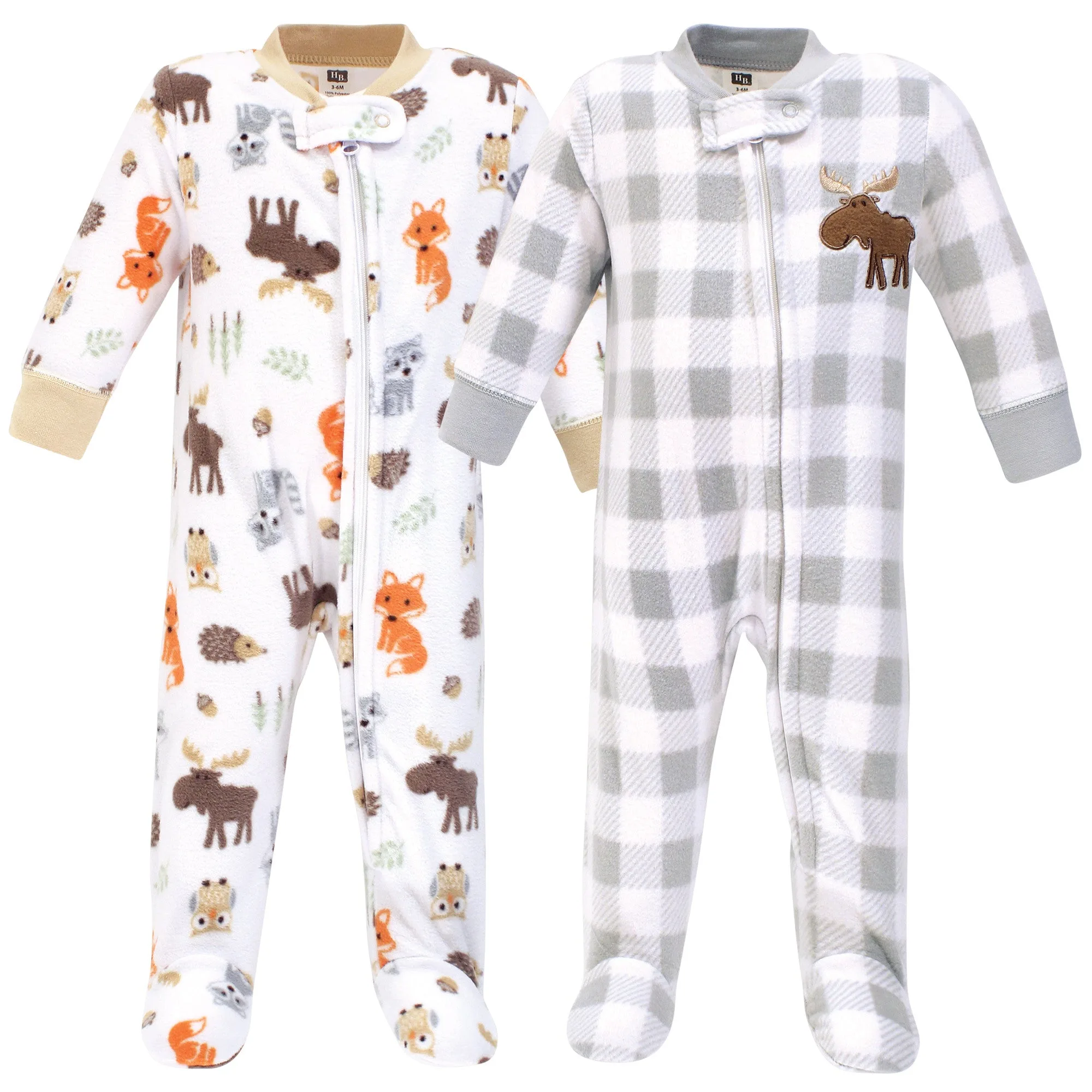 Hudson Baby Fleece Sleep and Play, Woodland