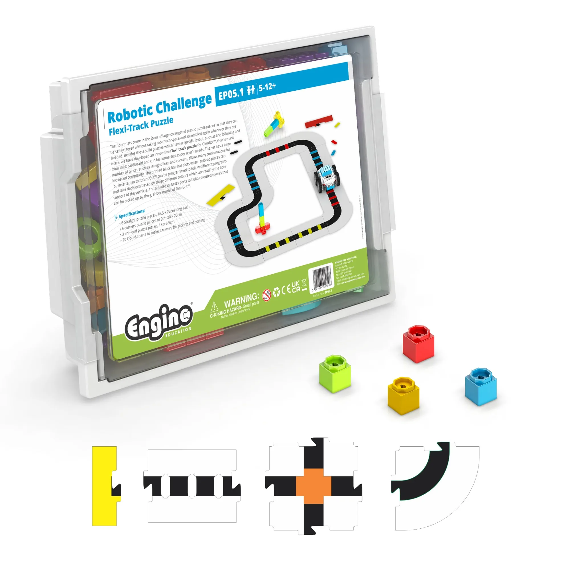 Puzzle Flexi-Track de Engino: sistema de vías para robots de programación