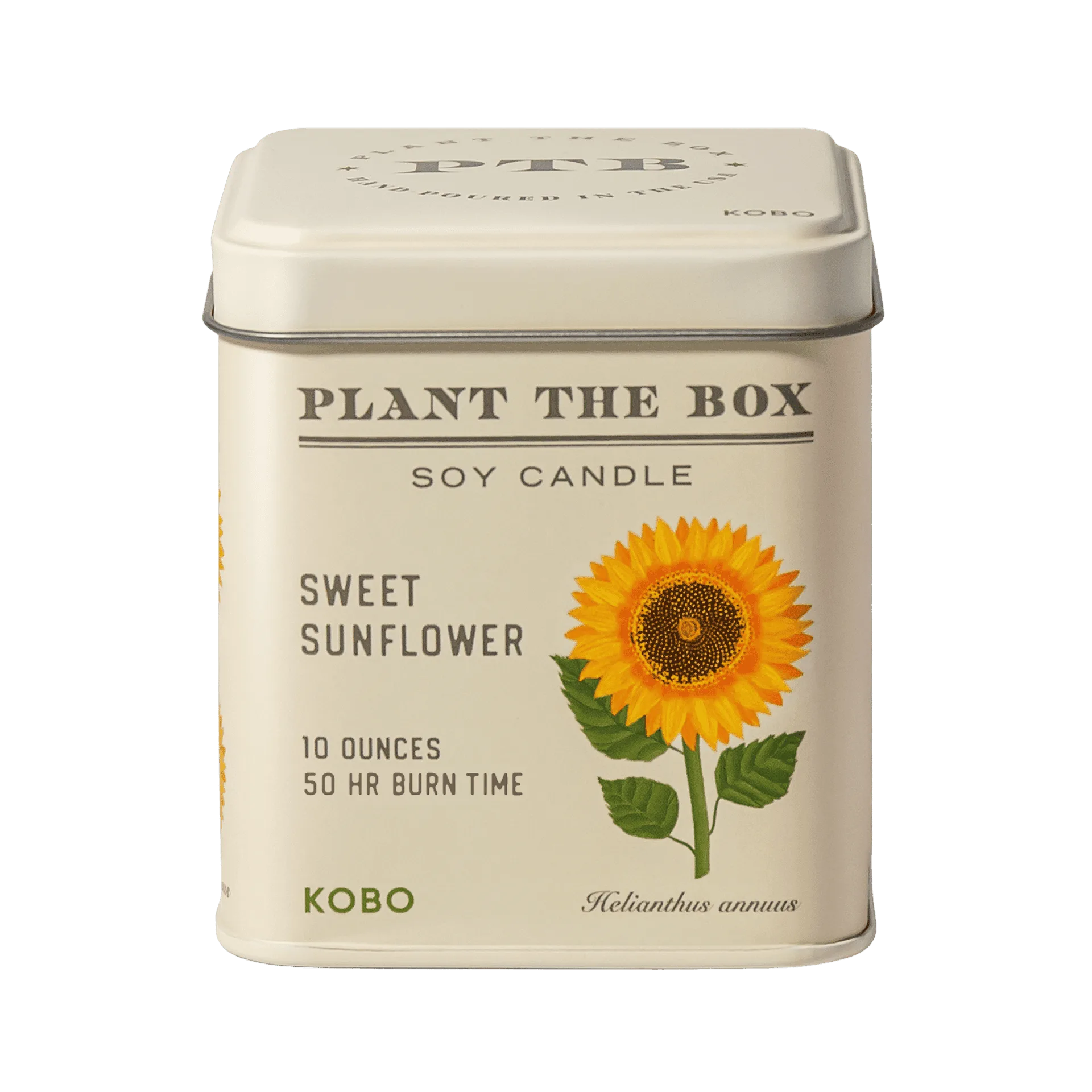 Sweet Sunflower Plant the Box 10 oz Tin Candle