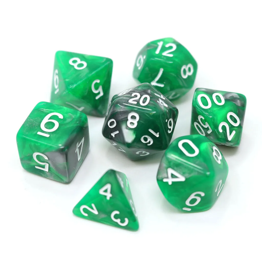 Acrylic Dice Sets for Beginners: Emerald Ore and More