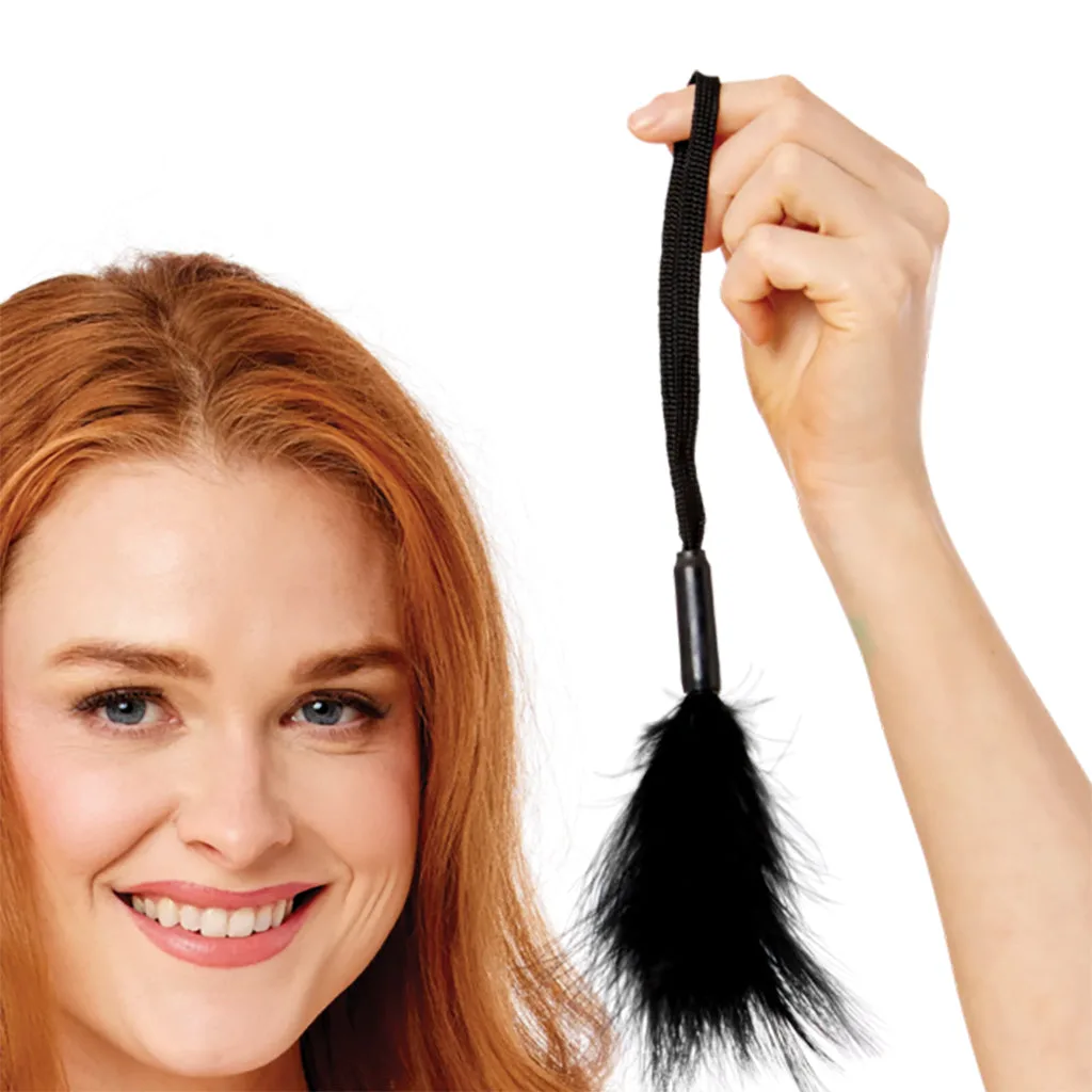 S&M Peaches 'n CreaMe Wrist Feather Ticker in Black