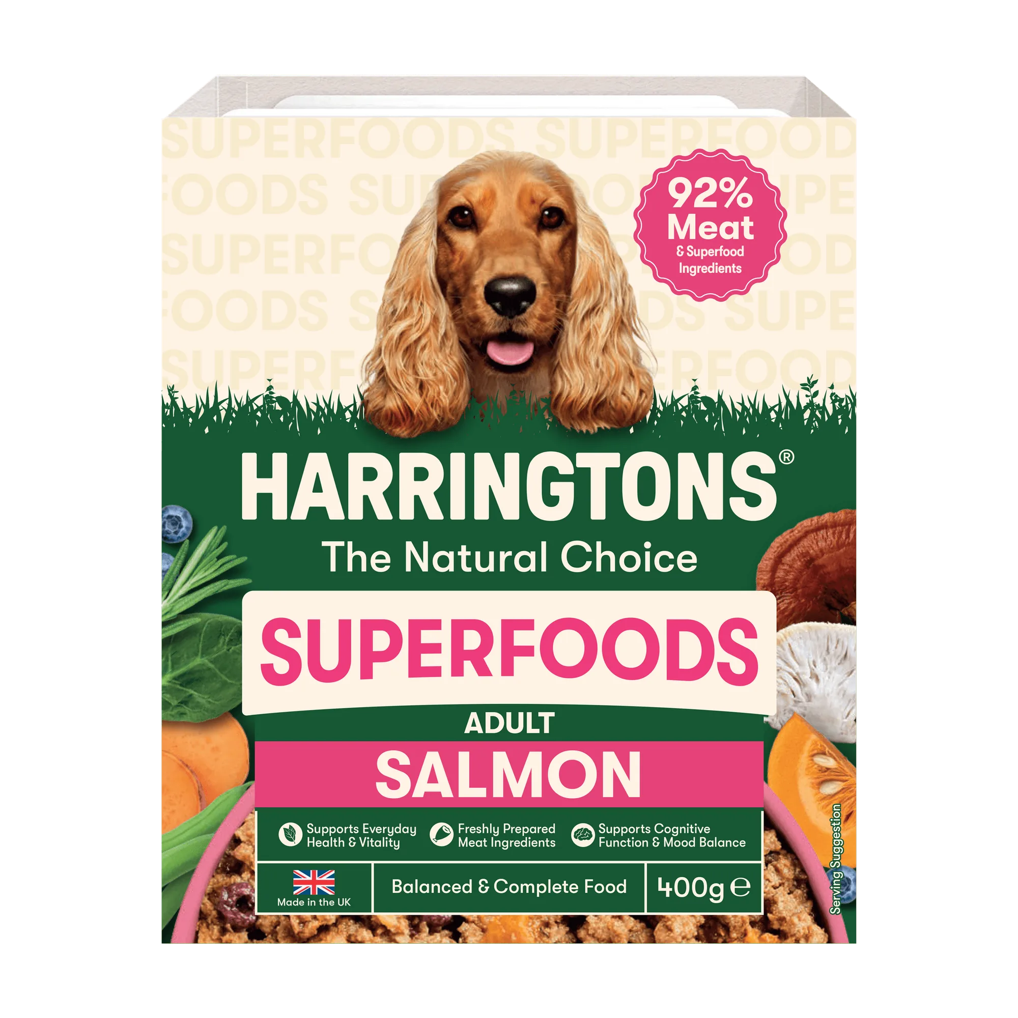Harringtons Superfoods Grain Free Wet Dog Food Salmon 8x400g