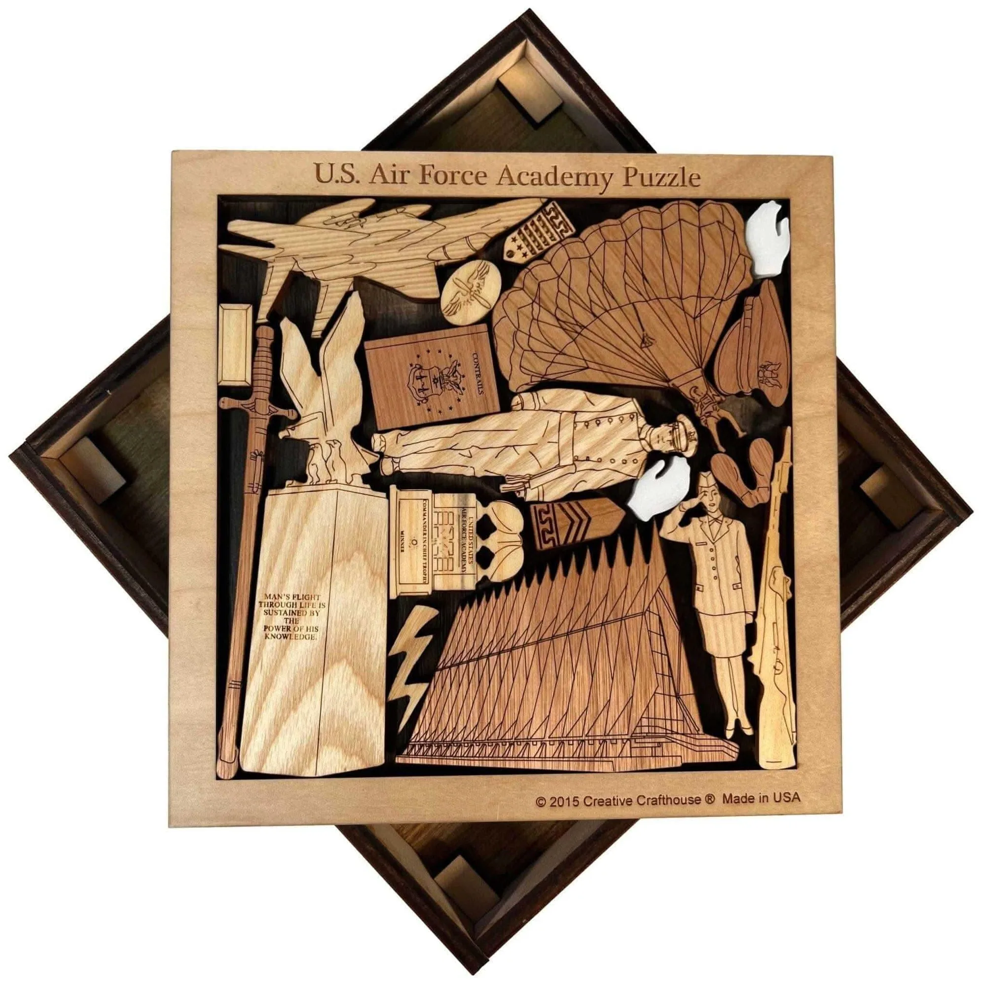 Puzzle en bois Air Force Academy | Cadeau personnalisable