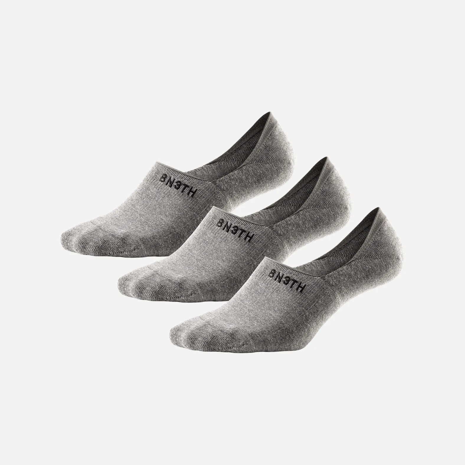 Calzini invisibili classici: Confezione da 3 in grigio melange