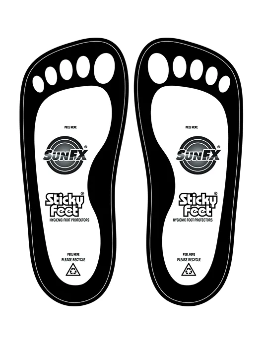 Choisir des pieds adhésifs pour l'application du spray bronzant