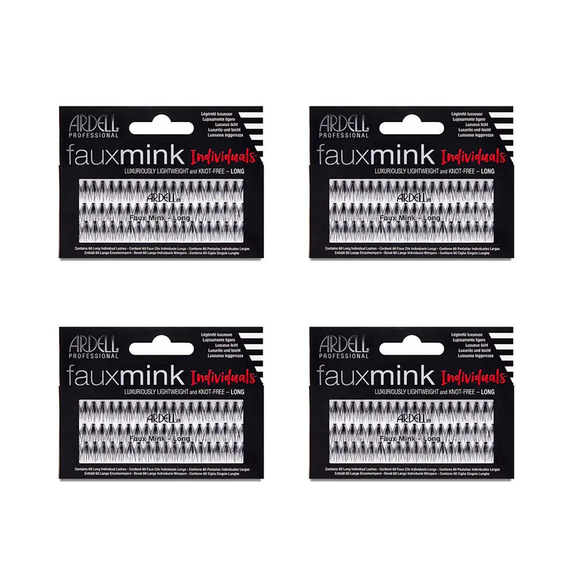 Faux Mink Individuals, Long, 60-Count, 4-Pack