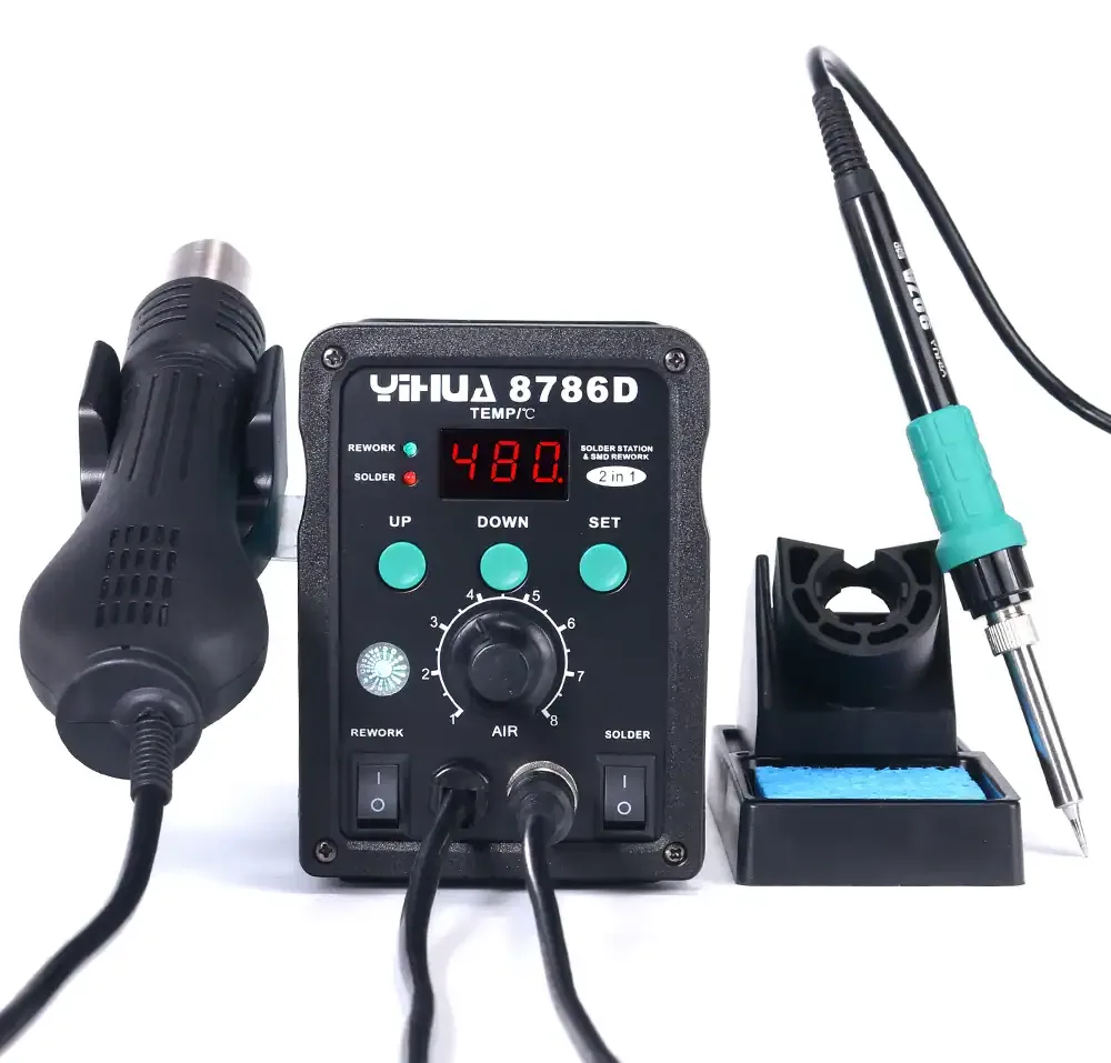 YIHUA 8786D Dual Hot Air Soldering Station with PID Temperature Control