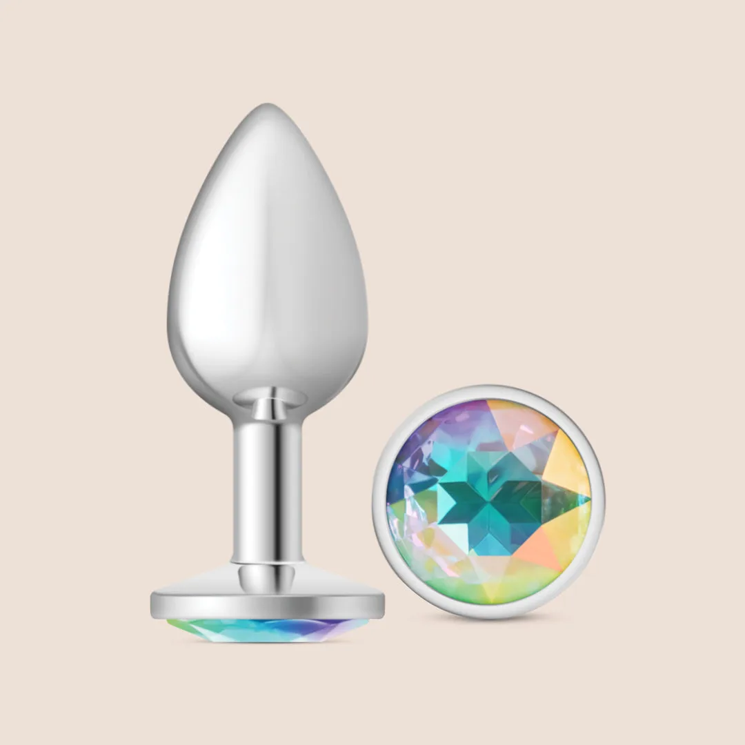 Tapón redondo plateado Cheeky Charms | Joyería ligera de metal para el trasero