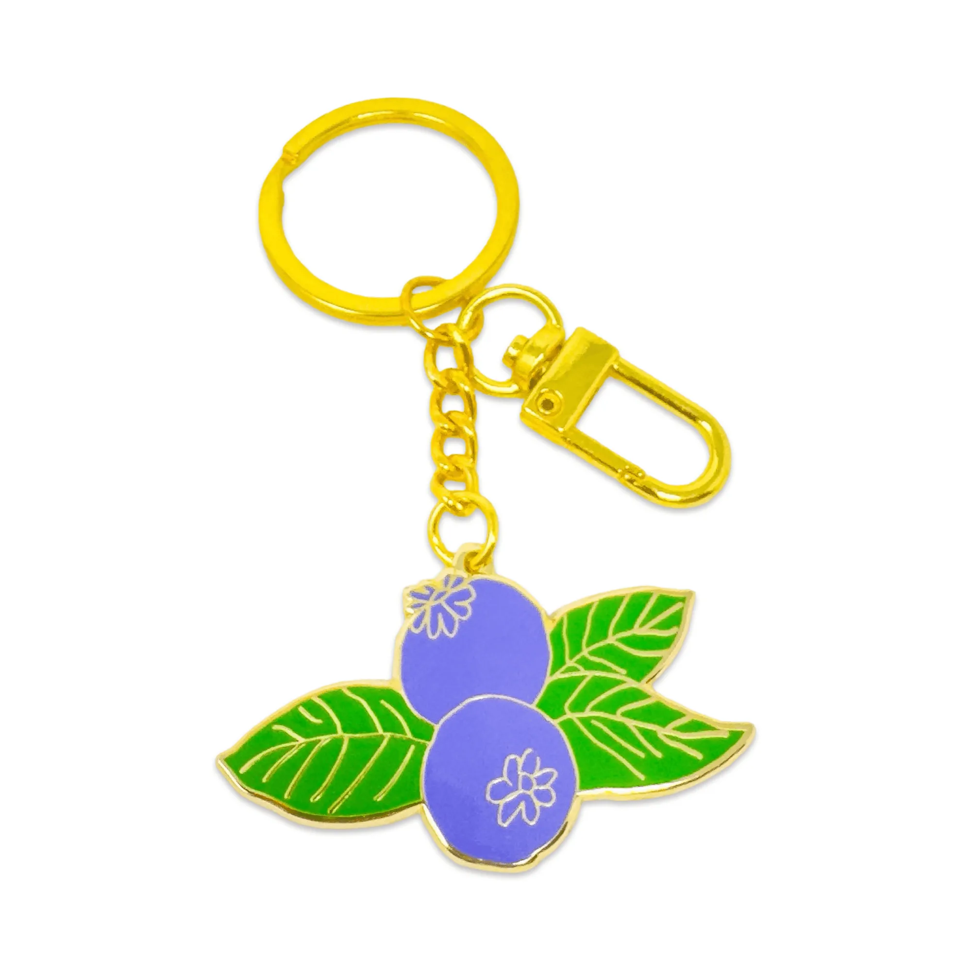 Blueberry Enamel Bag Charm & Keychain