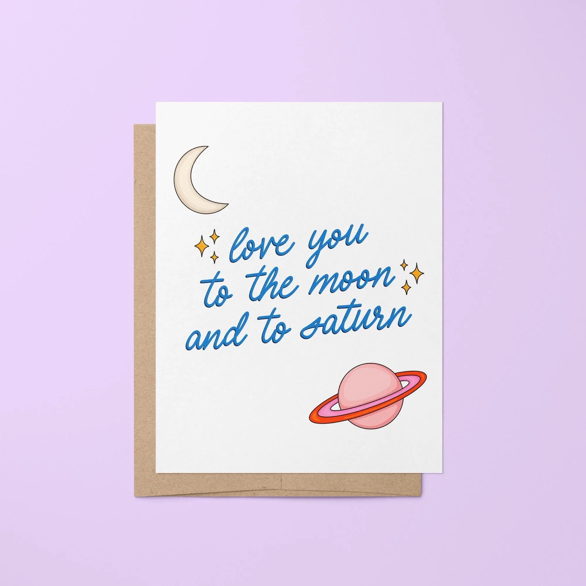 Carte Love you to the moon and to Saturn