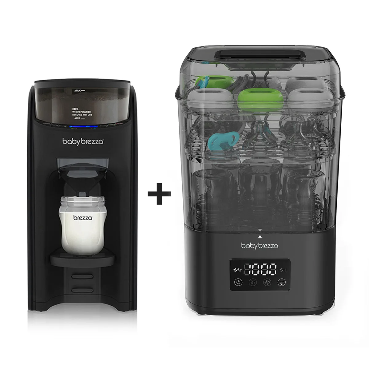 Baby Brezza Bundel: Formula Pro Advanced & SuperQuick Sterilisator