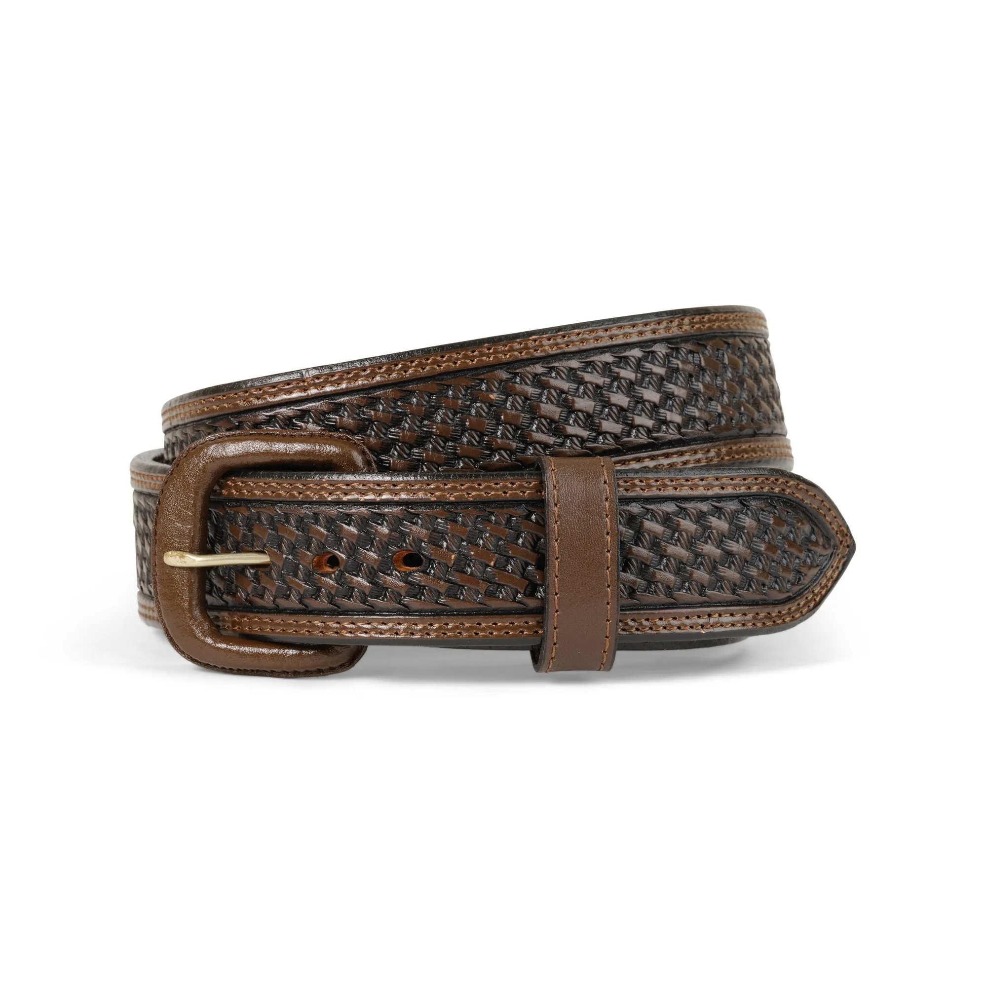 Basketweave Brown Belt