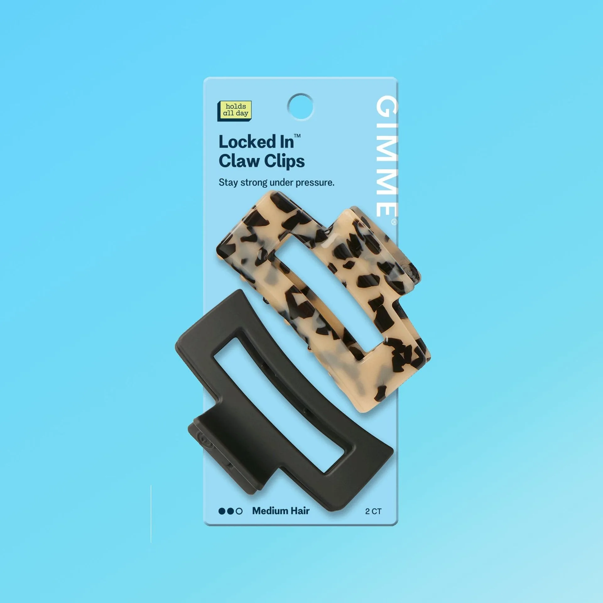 Locked In Rectangle Claw Clips For Most Hair Types
