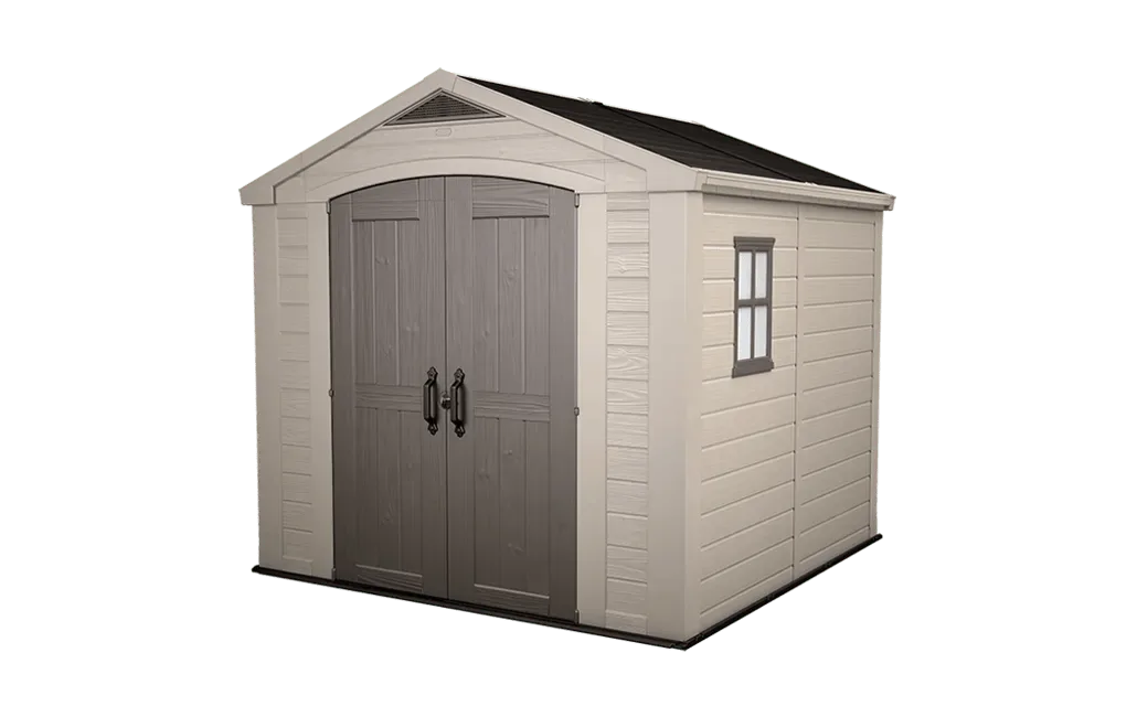 รีวิวโรงเก็บของ Keter Factor 8x8 ฟุต: เป็นโรงเก็บของกลางแจ้งที่ดีที่สุดหรือไม่?
