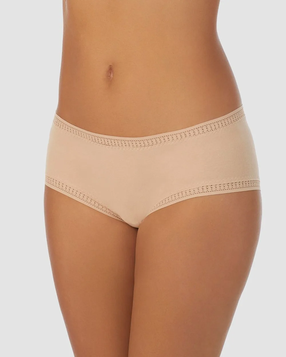 Cabana Cotton Boyshort Underwear - Champagne