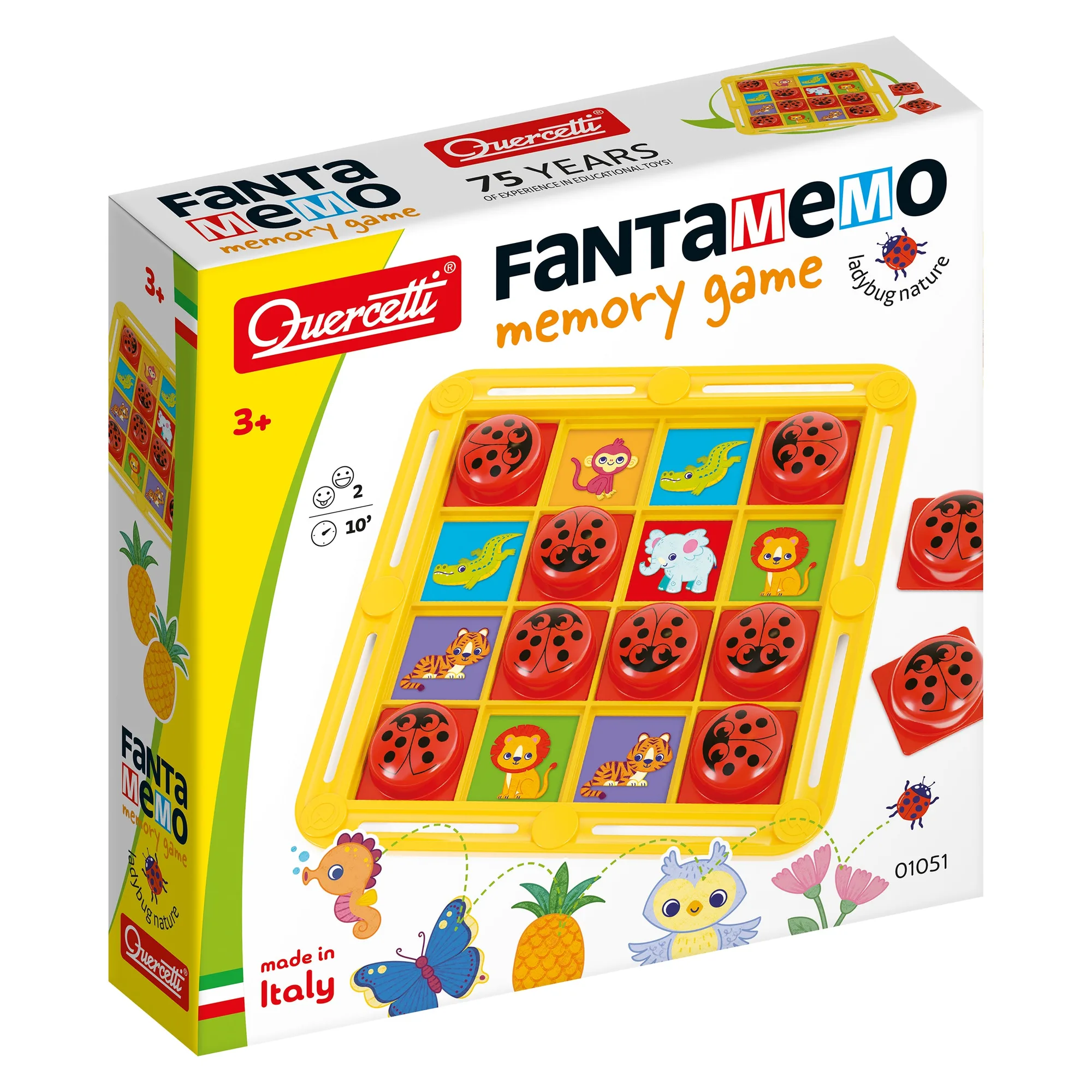 لعبة الذاكرة الممتعة FantaMemo Ladybug Nature للأطفال