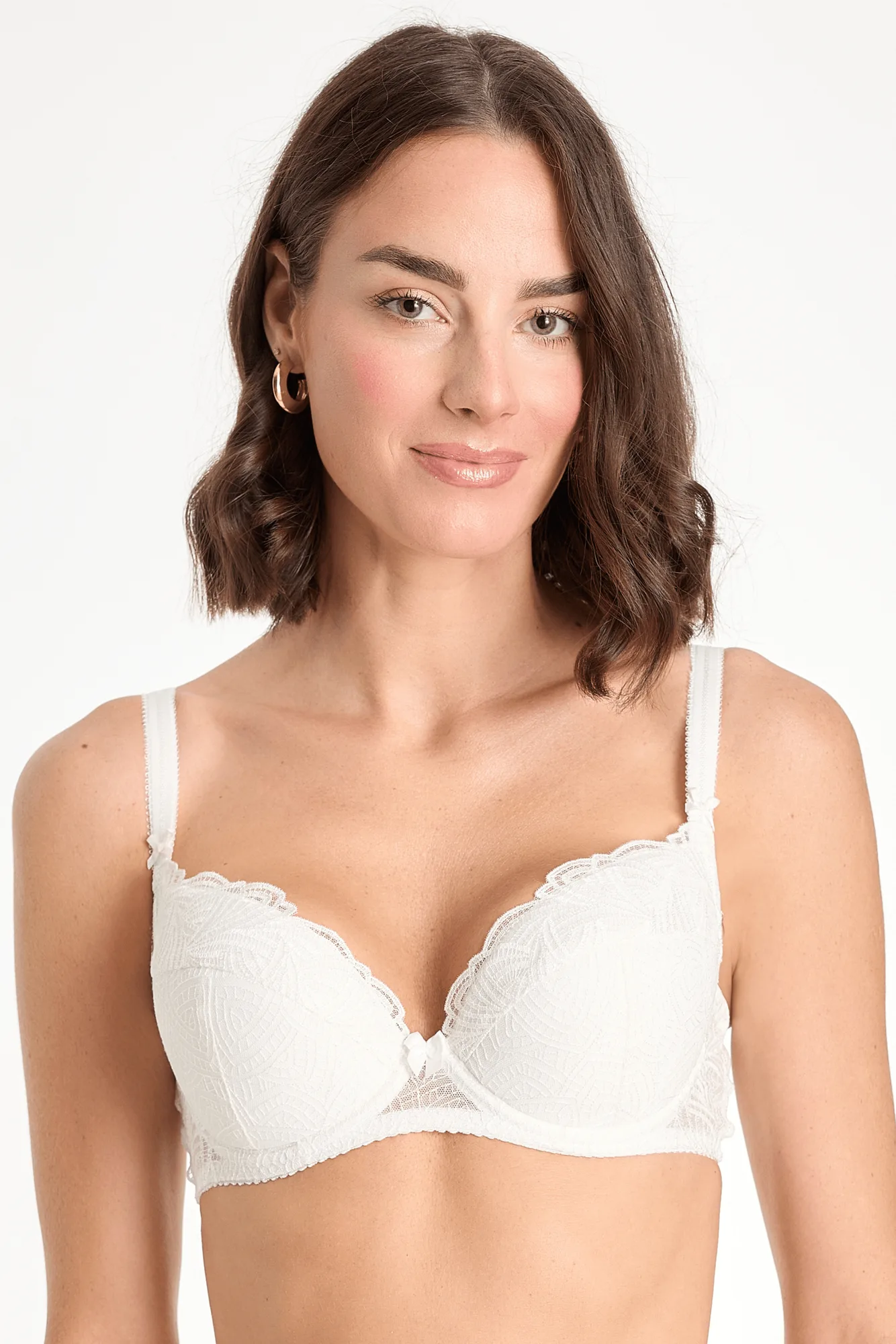 Biustonosz Rina śmietankowy B214 Push Up