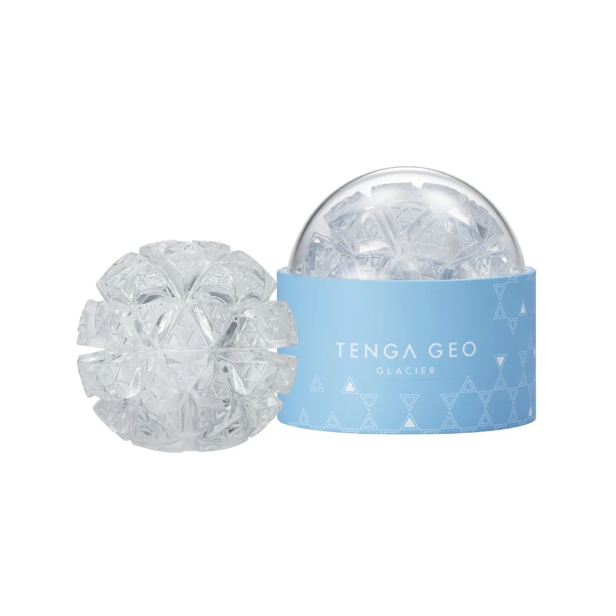 Estimulador masculino texturizado reutilizable Tenga Geo Glacier