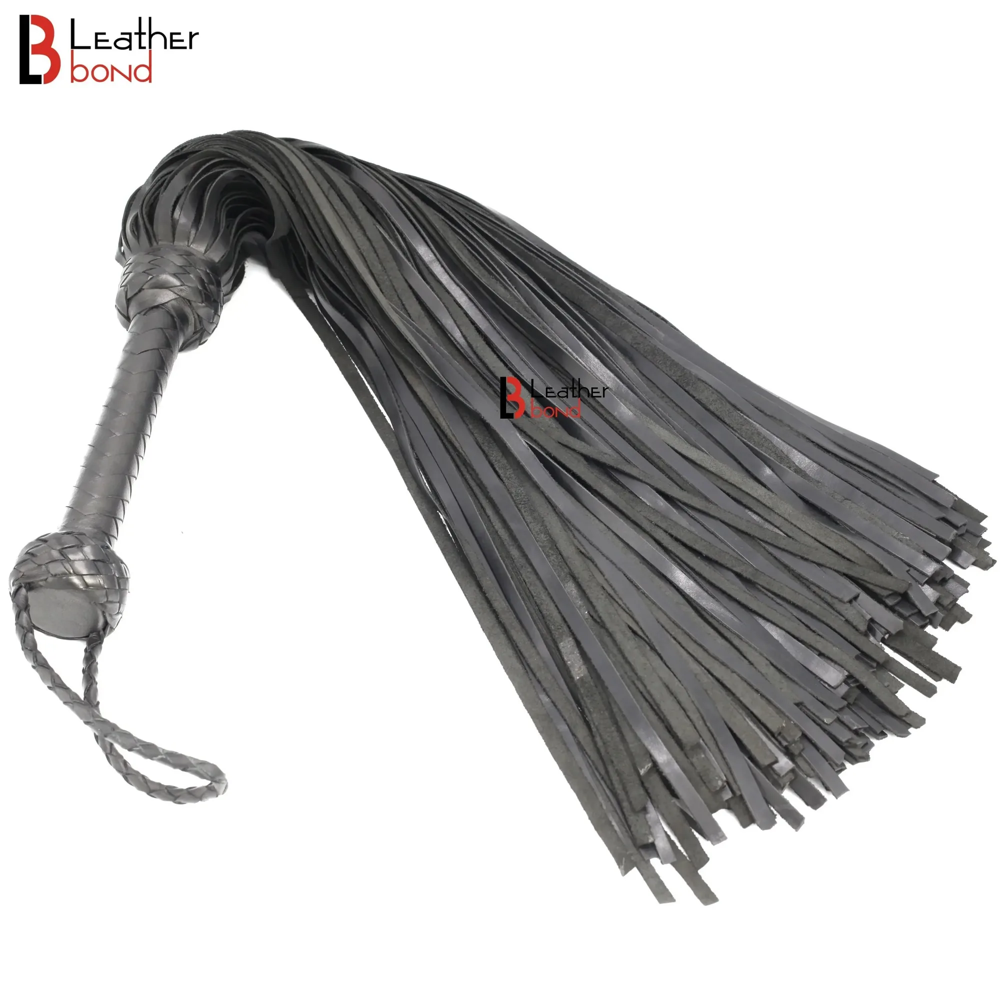 천연 소가죽 플로거 100폴 헤비듀티 썬디 채찍 | 핸드메이드 BDSM 임팩트 플로거