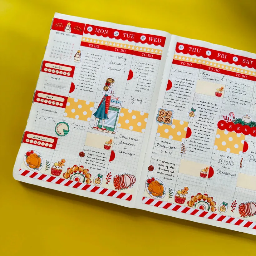 用Bountiful Joy貼紙設置你的Hobonichi Cousin Weekly