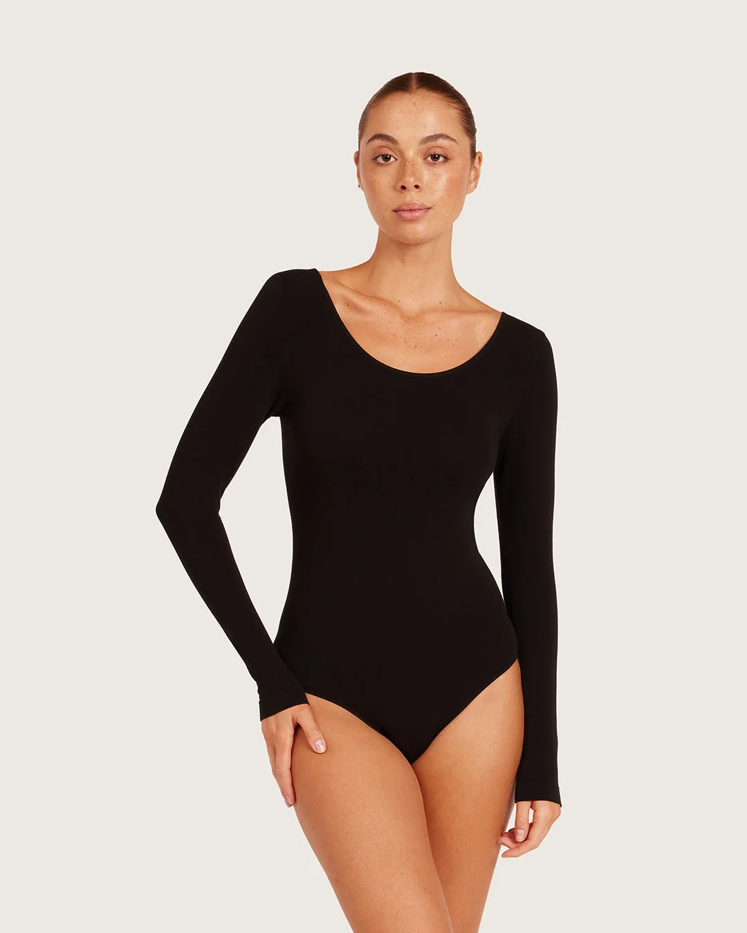 Base Layer Long Sleeve Bodysuit - Black