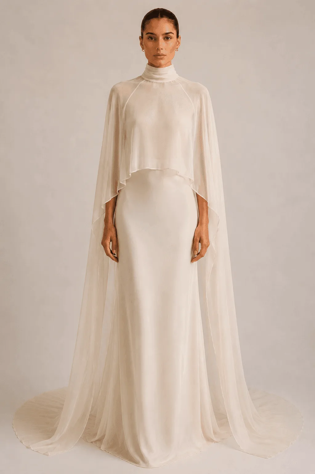 Archive Silk Chiffon Cape