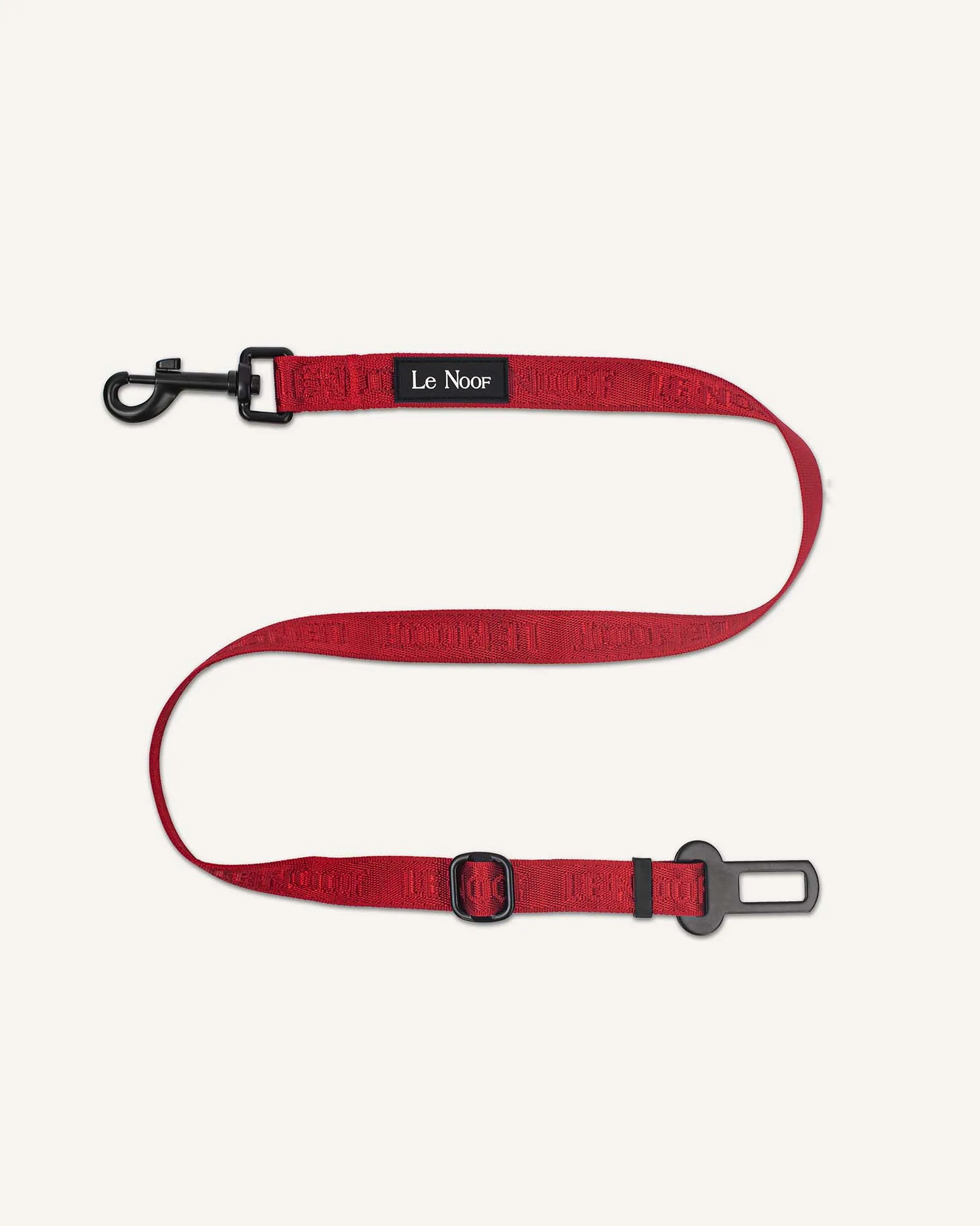 Maroon Red Jacquard Dog Seat Belt