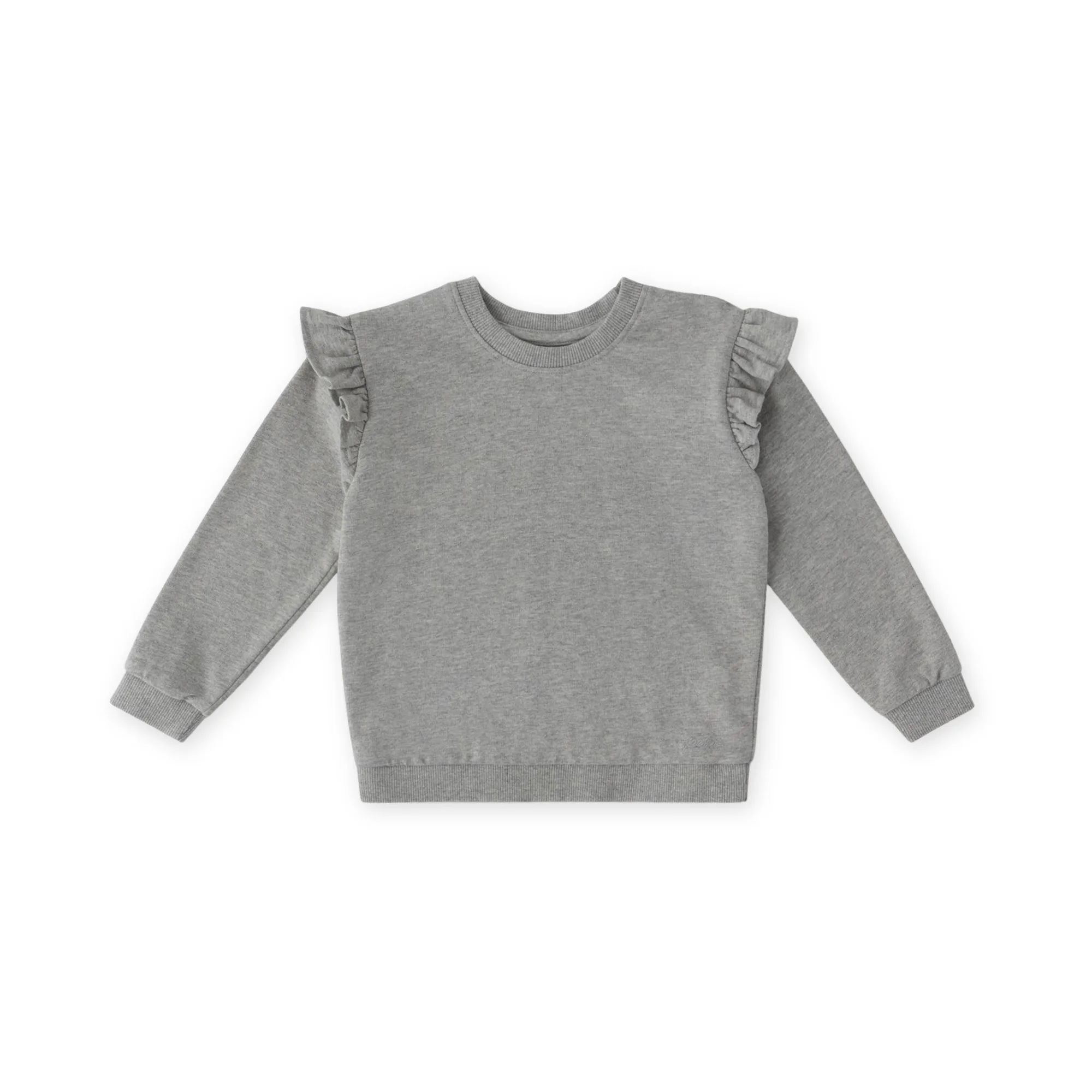 French Terry Toddler Ruffle Sweatshirt - Heather Grey