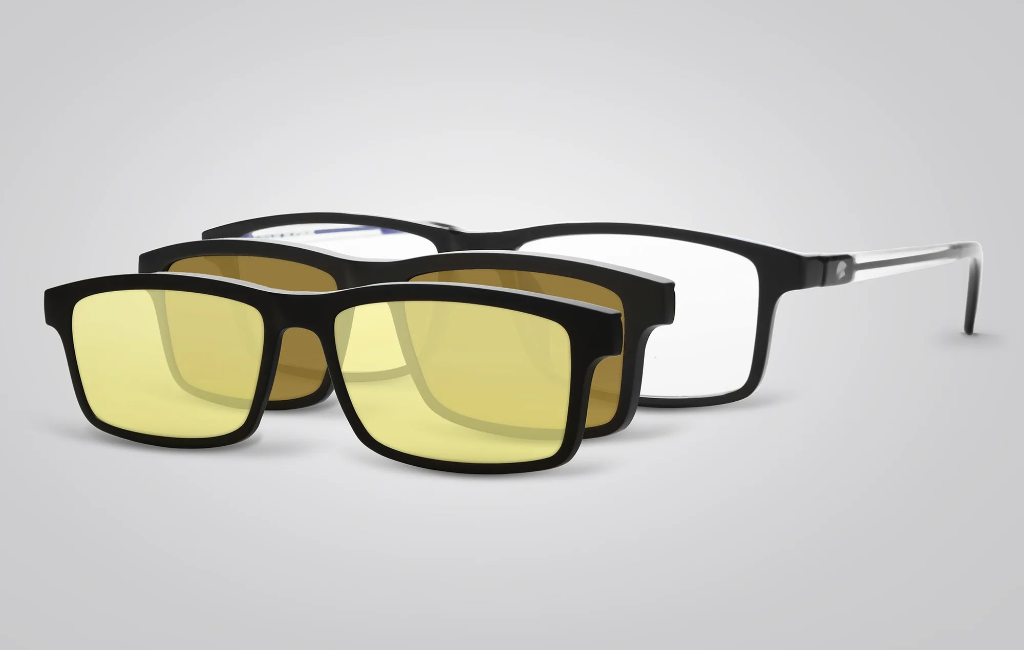Lunettes de soleil rectangulaires 3-en-1 : comment utiliser chaque mode