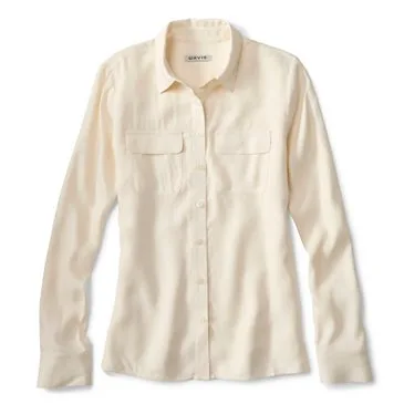 Washable Silk Long-Sleeve Shirt