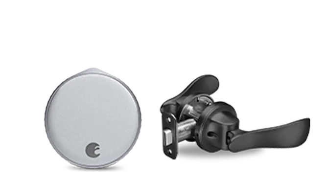 August Wi-Fi Smart Lock + Navis Paddle in Black