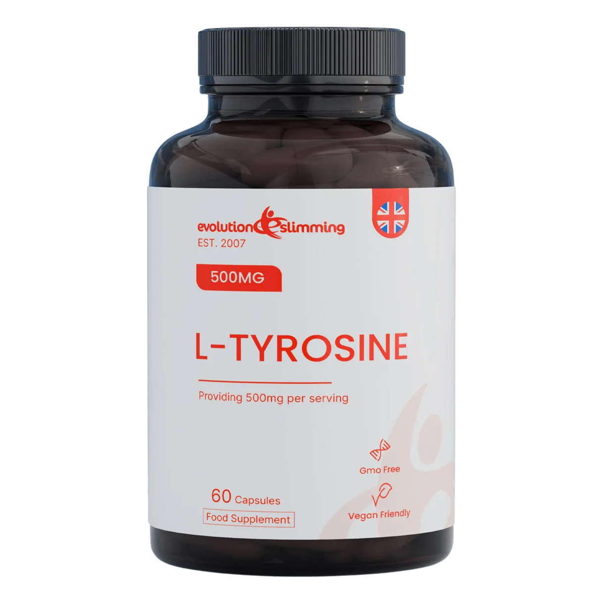 L-Tyrosine 500mg Daily Capsules | Mental Focus & Stress Support