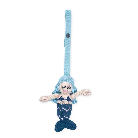 knit stroller toy | Penelope the mermaid