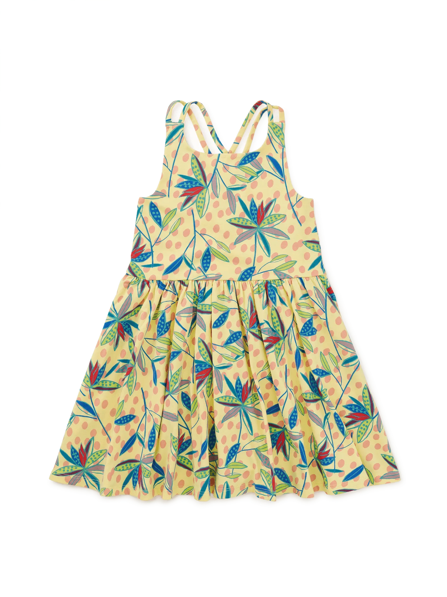 Vestido con falda y tirantes cruzados